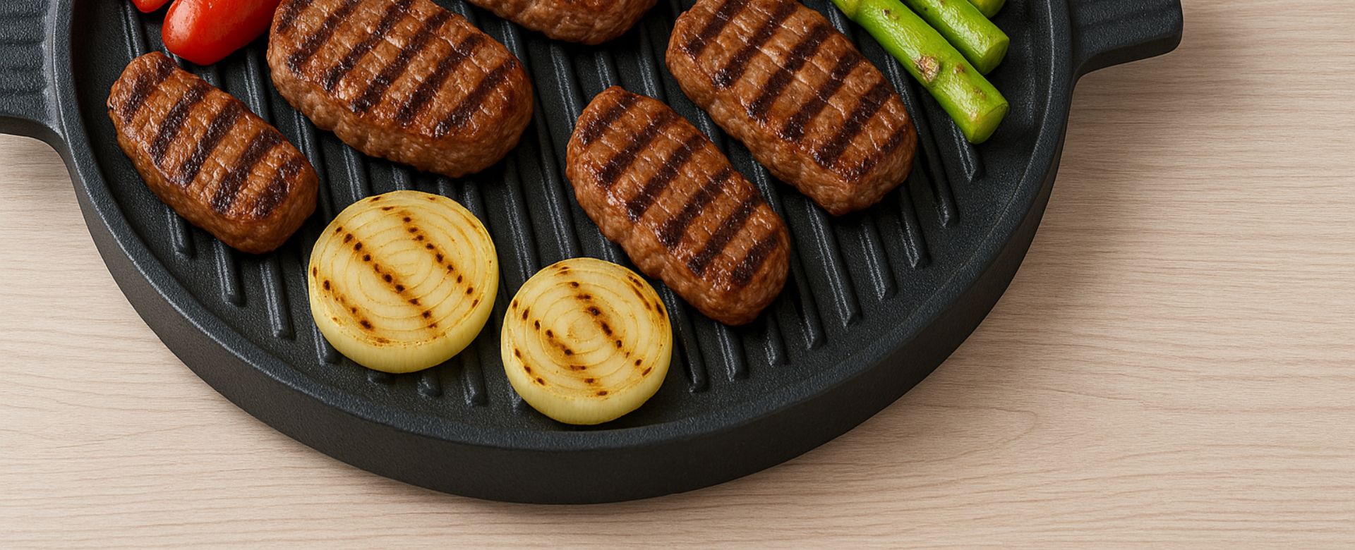 Chapa de grelhar em ferro fundido